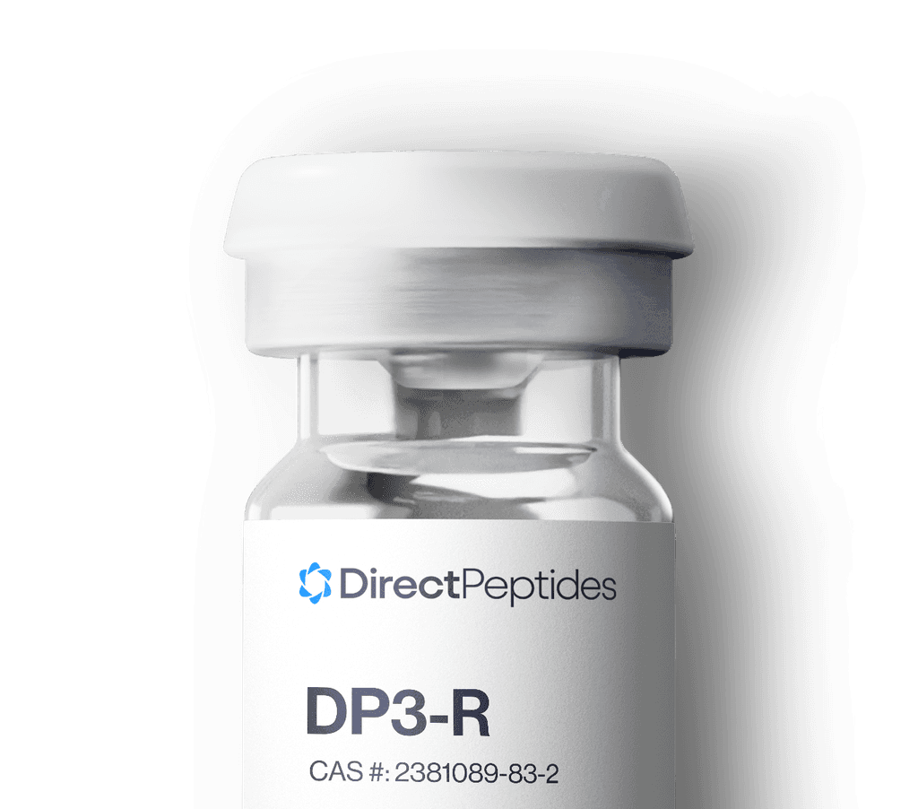 Branded research peptide vial